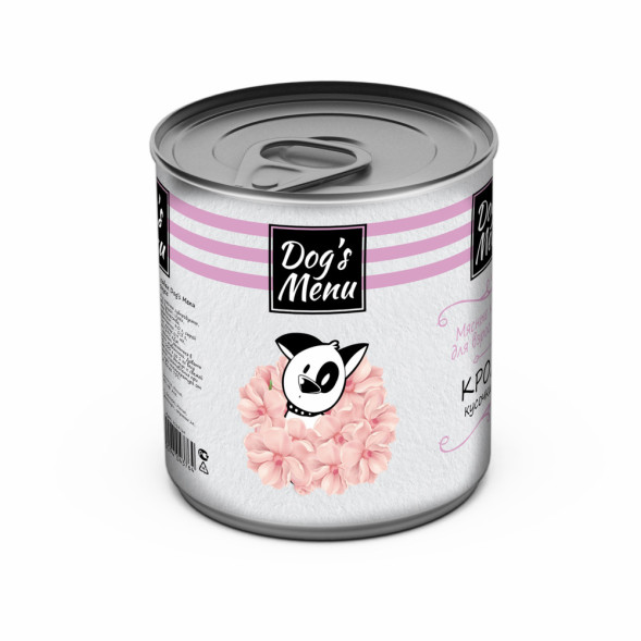 Dog`s Menu влажный корм для взрослых собак с кроликом кусочки в соусе в консервах - 750 г х 9 шт