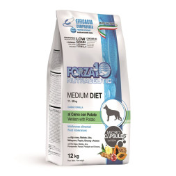 Forza10 Medium Diet сухой корм для взрослых собак средних пород при аллергии из оленины с картофелем с микрокапсулами - 12 кг