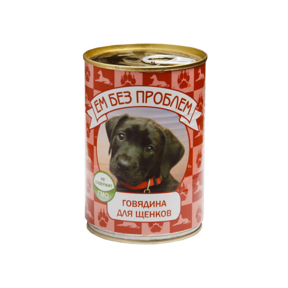 Ем без проблем влажный корм для щенков с говядиной, в консервах - 410 г х 20 шт