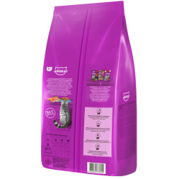 Whiskas Вкусные подушечки с нежным паштетом, сухой корм для взрослых кошек, Аппетитный обед с лососем - 5 кг