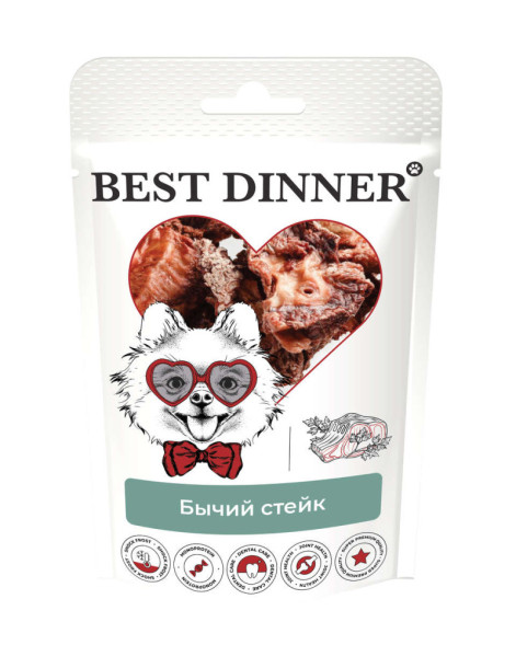 Best Dinner Freeze Dry лакомство для собак Бычий стейк - 55 г