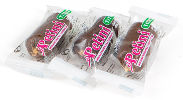 TiTBiT лакомство для собак колбаски Petini с телятиной (банка 60 шт)