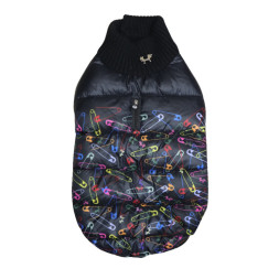 United Pets Polar 30 куртка для собак, черная с разноцветными булавками