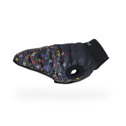 United Pets Polar 30 куртка для собак, черная с разноцветными булавками