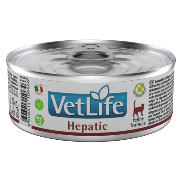 Farmina Vet Life Cat Hepatic влажный корм для кошек при заболевании печени, в консервах - 85 г x 12 шт