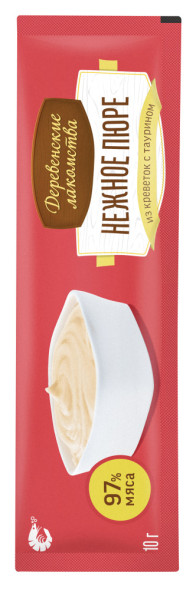 Деревенские лакомства для кошек Нежное пюре из креветок - 40 г