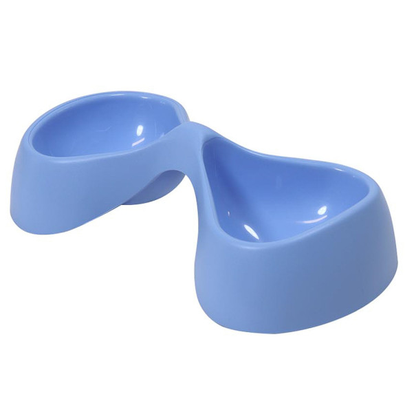 United Pets Bicio миска двойная, 2х230 мл, голубая