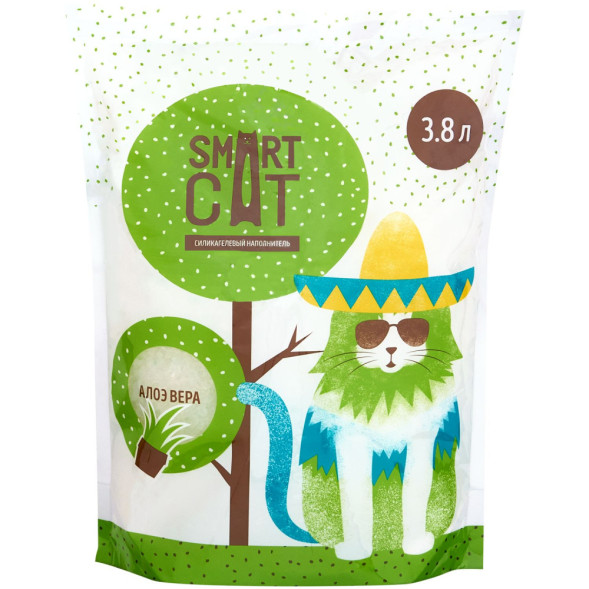 Smart Cat наполнитель силикагелевый с ароматом алоэ - 3,8 л (1,66 кг)