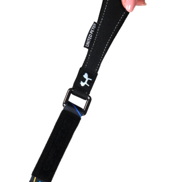 United Pets Complete me поводок для собак, 20х1400 мм, черный с разноцветными булавками