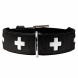 Hunter Swiss 50 ошейник для собак 40-44 см, кожа, черный
