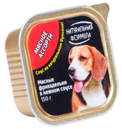 Натуральная формула влажный корм для собак мясные фрикадельки ассорти - 150 г х 10 шт