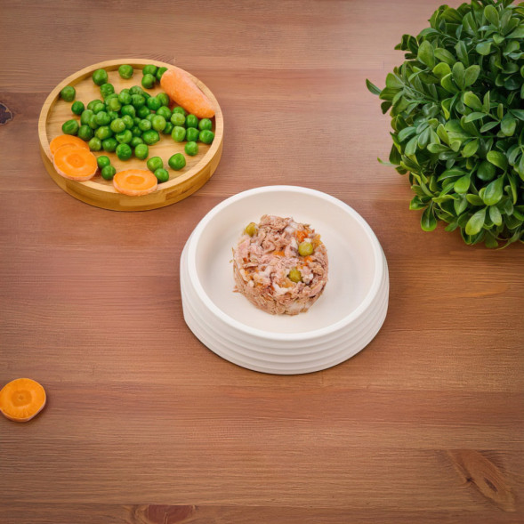 Monge Supreme Kitten влажный корм для котят с тунцом, зелёным горошком и мини-морковью, в паучах - 80 г х 24 шт