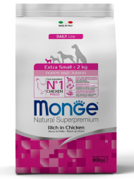 Monge Dog Extra Small Puppy Junior сухой корм для щенков миниатюрных пород с курицей 800 г