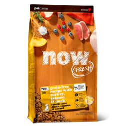Now Fresh сухой беззерновой корм для щенков средних и крупных пород с индейкой, уткой и овощами - 1,59 кг