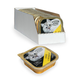 Натуральная формула влажный корм для кошек суфле с ягненком, в ламистерах - 100 г х 15 шт