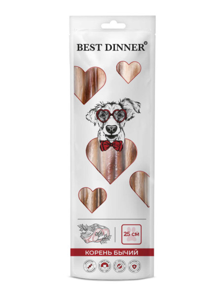Best Dinner лакомство для собак «Бычий корень» 25 см (50 +/-5г.)