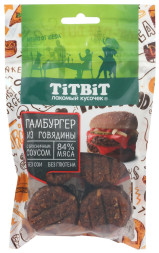 TiTBiT Меню от Шефа гамбургер из говядины для собак - 120 г
