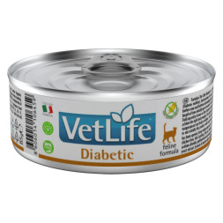 Farmina Vet Life Cat Diabetic влажный корм для кошек при диабете, в консервах - 85 г x 12 шт