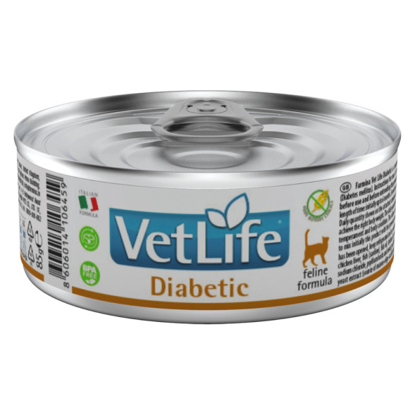 Farmina Vet Life Cat Diabetic влажный корм для кошек при диабете, в консервах - 85 г x 12 шт