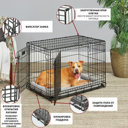 MidWest клетка Life Stages 91х61х69h см 2 двери черная