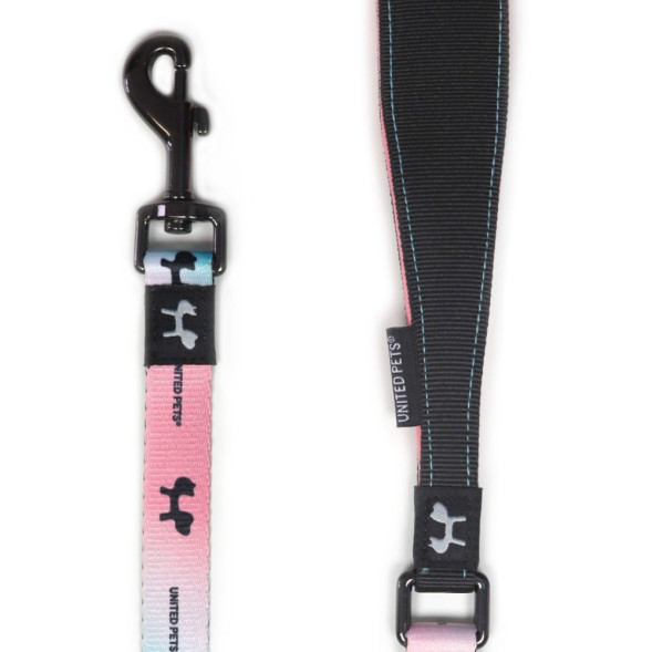 United Pets Complete me поводок для собак, 20х1400 мм, розово-голубой тай-дай