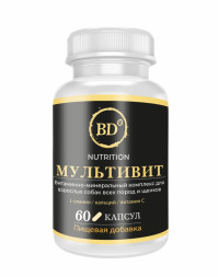 Best Dinner BD Nutrition Мультивит пищевая добавка для собак для укрепления иммунитета - 60 капсул
