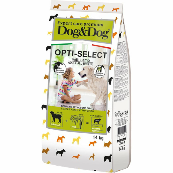 Dog&amp;amp;Dog Expert Premium Opti-Select сухой корм для взрослых собак с ягненком - 14 кг