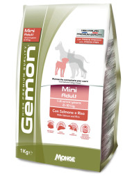 Gemon Dog Mini сухой корм для взрослых собак мелких пород с лососем и рисом 1 кг