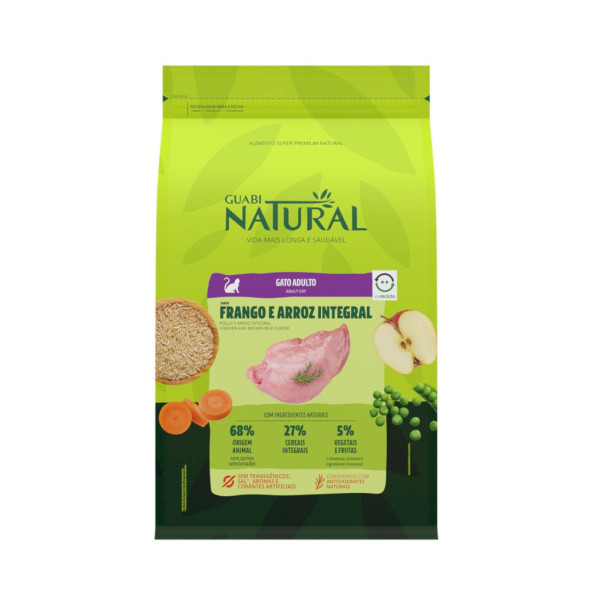 Guabi Natural Cat сухой корм для взрослых кошек, с цыпленком и коричневым рисом - 7,5 кг