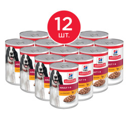 Hills Science Plan влажный корм для собак с курицей, в консервах - 370 г x 6 шт