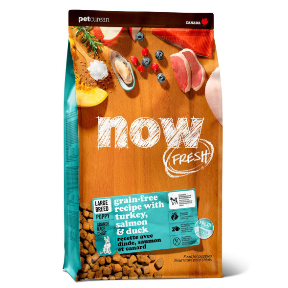 Now Fresh сухой беззерновой корм для щенков крупных пород с индейкой, уткой и овощами - 9,98 кг