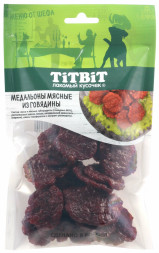 TiTBiT Меню от Шефа медальоны мясные из говядины для собак - 80 г