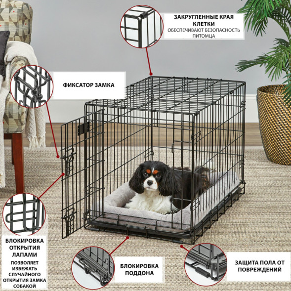 MidWest клетка Life Stages 76х53х61h см 2 двери черная