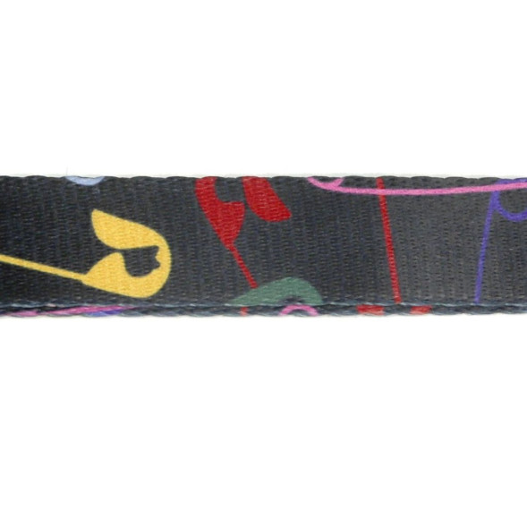 United Pets Complete me поводок для собак, 16х1400 мм, черный с разноцветными булавками