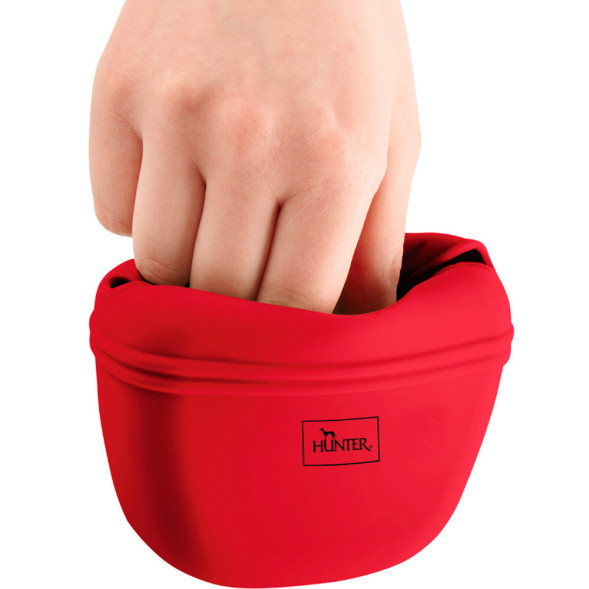 Hunter сумочка для лакомств силиконовая красная
