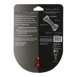 Playology DUAL LAYER BONE двухслойная жевательная косточка для собак мелких пород с ароматом говядины, маленькая, красная
