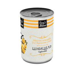 Dog`s Menu влажный корм для взрослых собак шницель куриный в консервах - 340 г х 12 шт