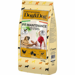 Dog&amp;amp;Dog Expert Premium Fit-Maintenance сухой корм для взрослых собак, для контроля веса, с курицей - 14 кг