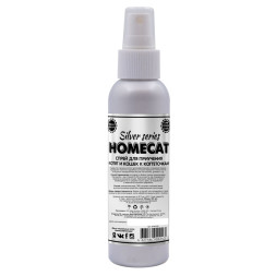 HOMECAT SILVER SERIES Царапай ТУТ спрей для котят и кошек приучение к когтеточке - 125 мл