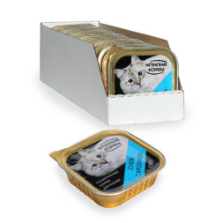 Натуральная формула влажный корм для кошек суфле с кроликом, в ламистерах - 100 г х 15 шт