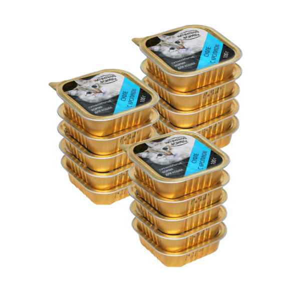 Натуральная формула влажный корм для кошек суфле с кроликом, в ламистерах - 100 г х 15 шт