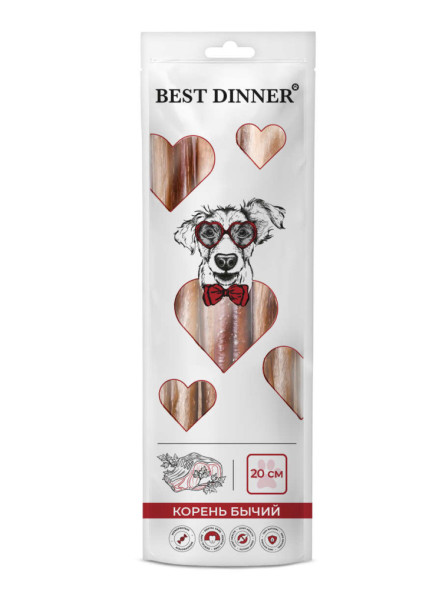 Best Dinner лакомство для собак «Бычий корень» 20 см (40 +/-5г.)