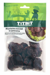 TiTBiT Меню от Шефа медальоны мясные из баранины для собак - 80 г