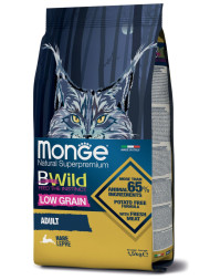 Monge Cat BWild Low Grain сухой низкозерновой корм для взрослых кошек с мясом зайца 1,5 кг