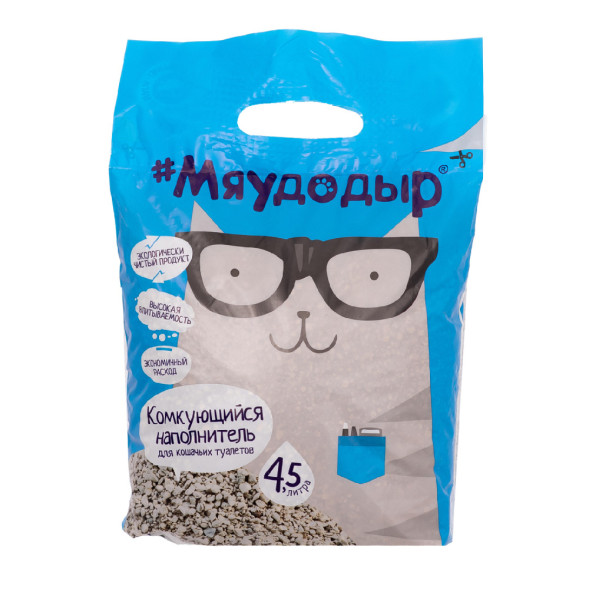 Мяудодыр комкующийся наполнитель - 2,4 кг (4,5 л)