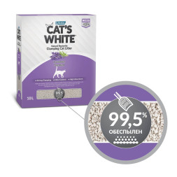 Cats White Box Premium Lavender наполнитель комкующийся для кошачьего туалета с ароматом лаванды - 6 л