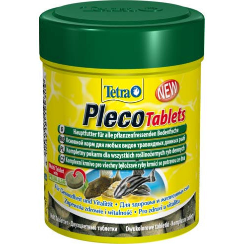 Tetra PlecoTablets корм для сомов и донных рыб со спирулиной 120 таб-36 гр