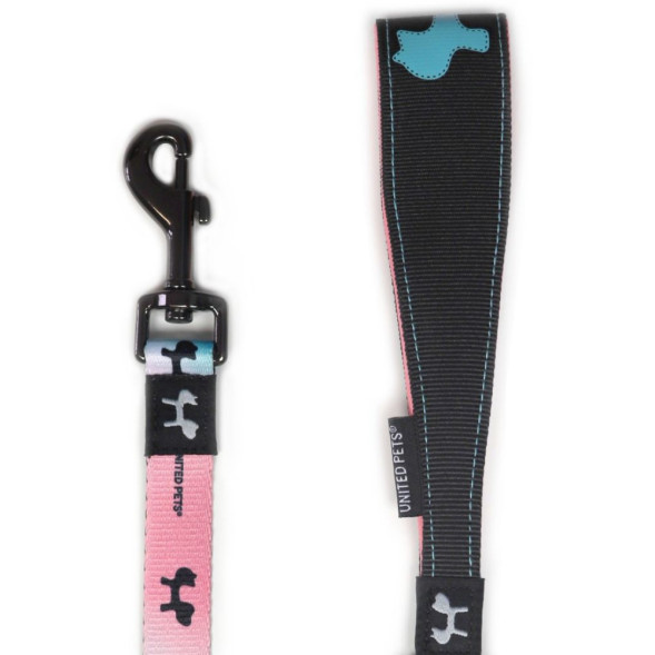 United Pets Complete me поводок для собак, 16х1400 мм, розово-голубой тай-дай