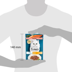 Влажный корм для кошек Гурмэ® Перл Нежное филе с лососем в соусе 75 г x 26 шт.