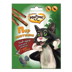 Лакомство Мнямс Пир охотника лакомые палочки для кошек с гусем и дичью -  3х4 г